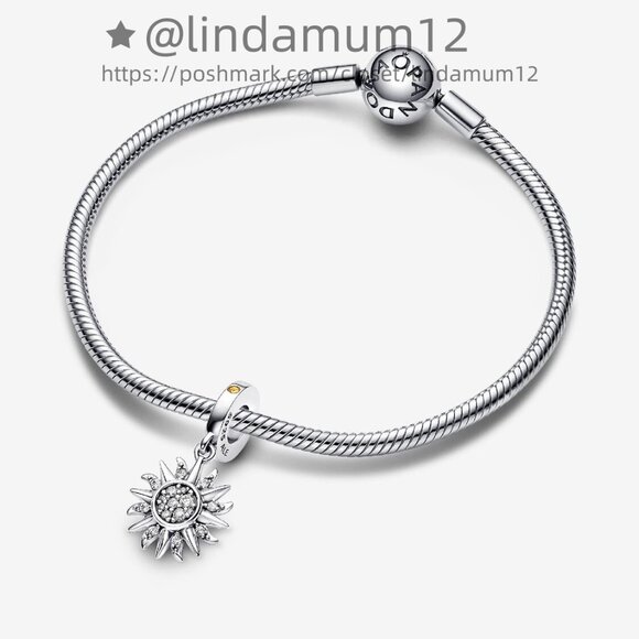 Pandora Sparkling Sun Dangle Charm - Picture 3 of 5